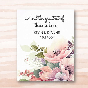 Poster Guardar Data de Casamento Amor Personalizado