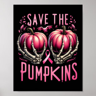 Poster Guarde o Cancer de Mama do Halloween do Skeleton P