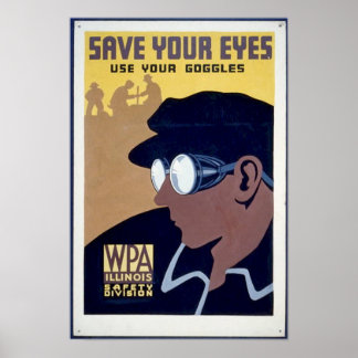 Póster Guarde os olhos - Use os óculos
