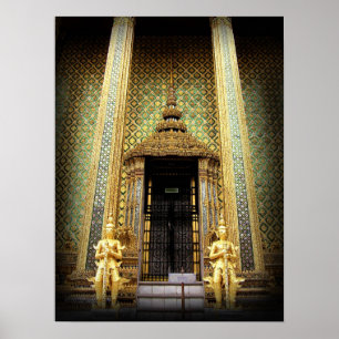 Poster Guardiães da foto dourada de Tailândia do palác