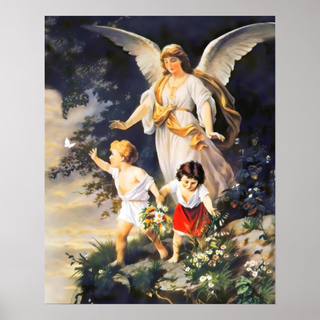 Poster Guardian Angel by Cliff by Bernhard Plockhorst (Frente)
