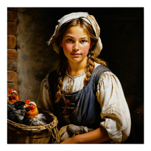 Póster "Guardian of the Flock" "Sara" - Retrato da garota