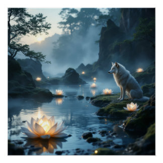 Póster Guardian of the Lotus Lake: Spirit Wolf's Watch