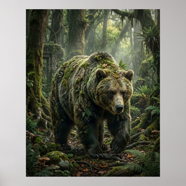 Poster Guardião da Floresta do Urso de Musgo (Frente)