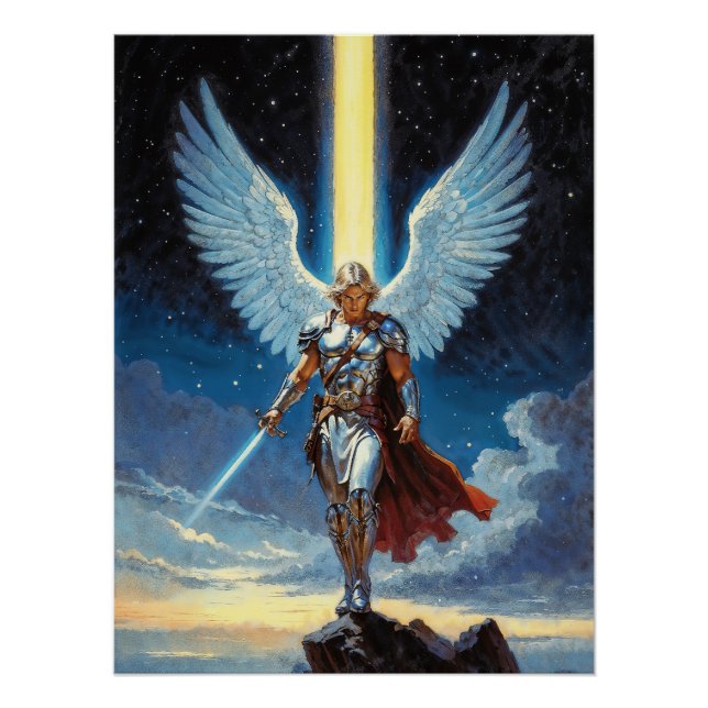 Póster Guardião do Arcanjo Miguel do Portão Celestial (Frente)