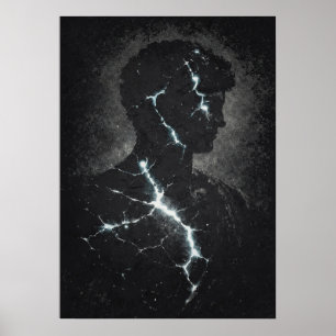Poster Guardião Estoico, Arte Abstrata da Matriz Moderna