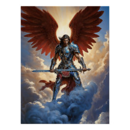 Póster Guardião Radiante Arcanjo Miguel