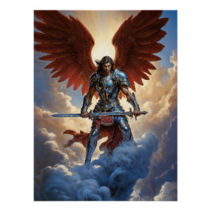Póster Guardião Radiante Arcanjo Miguel
