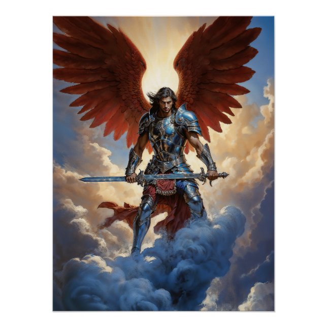 Póster Guardião Radiante Arcanjo Miguel (Frente)