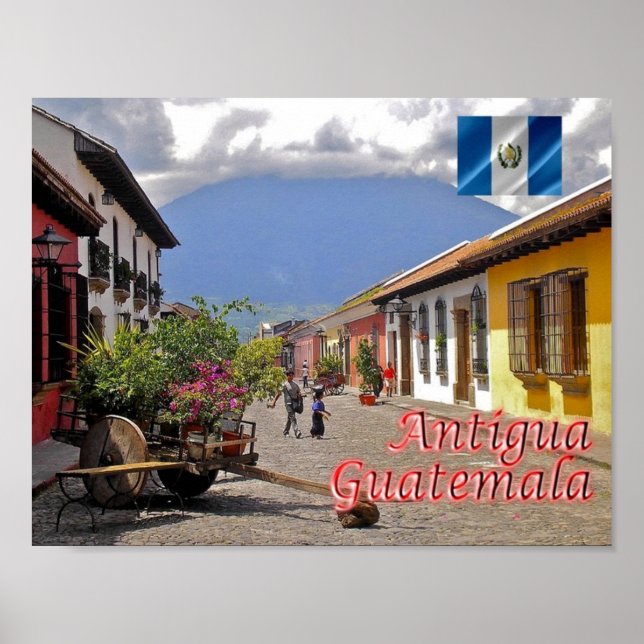 Poster Guatemala - Antígua - Calle del Arco - (Frente)