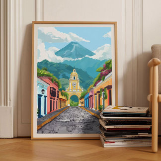 Poster Guatemala Print Guatemala Illustration Guatemala 