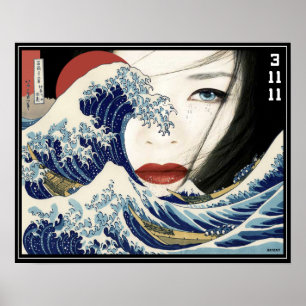 Poster Gueixa do tsunami