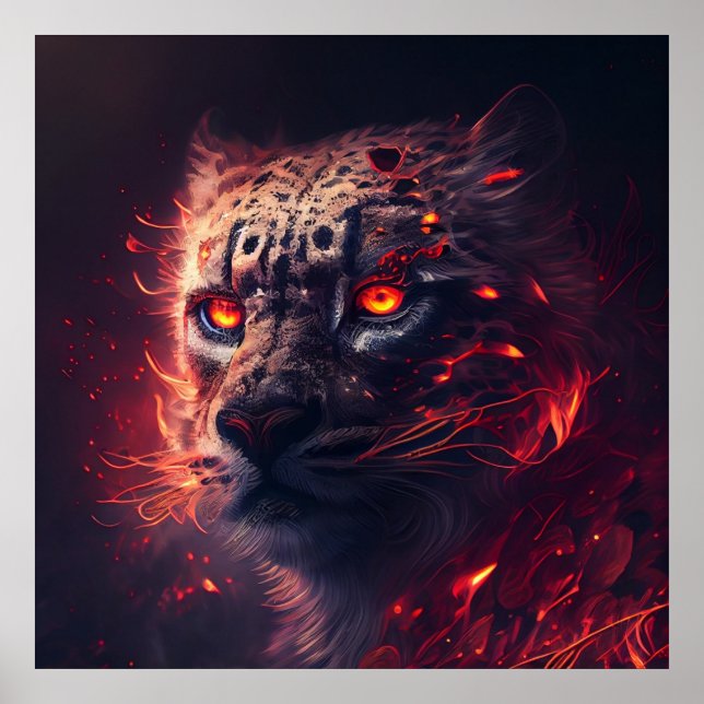 Poster Guépard Rouge (Frente)