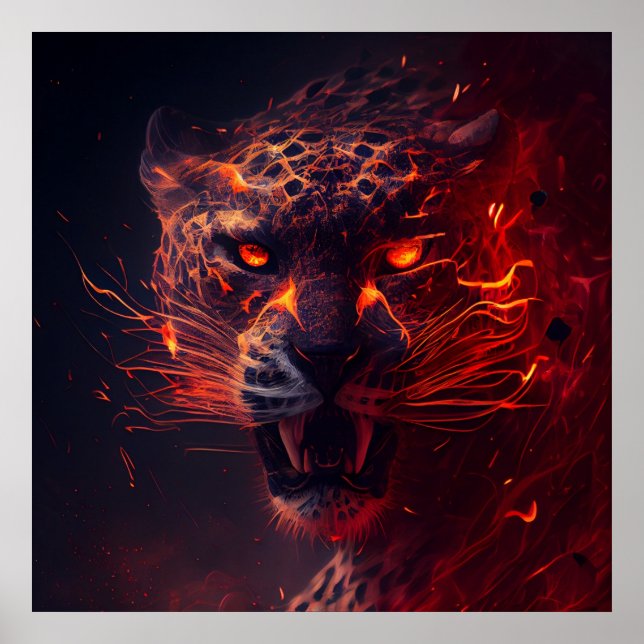 Poster Guépard Rouge (Frente)