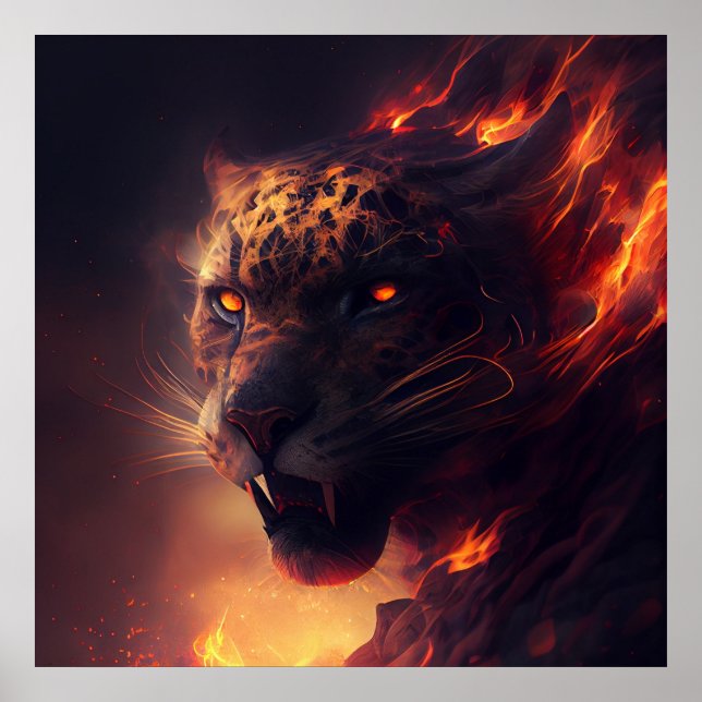 Poster Guépard Rouge (Frente)