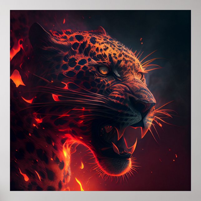 Poster Guépard Rouge (Frente)