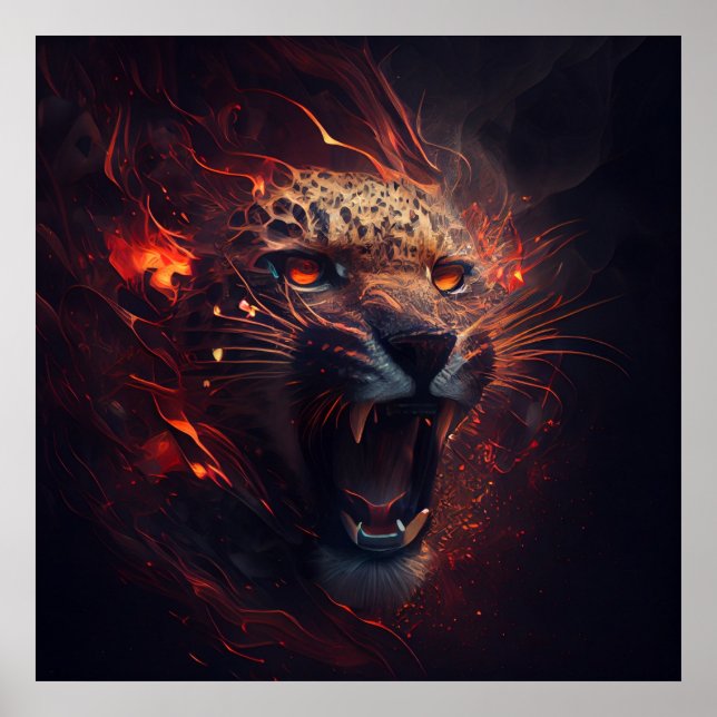 Poster Guépard Rouge (Frente)