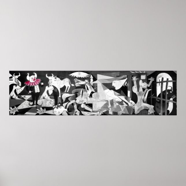 Poster Guernica exceto que há um Palhaço (Frente)