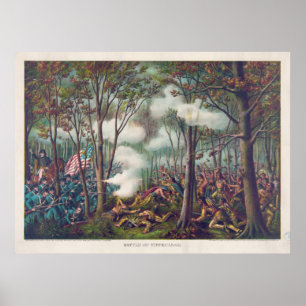Poster Guerra Americana de 1812 Batalha de Tippecanoe