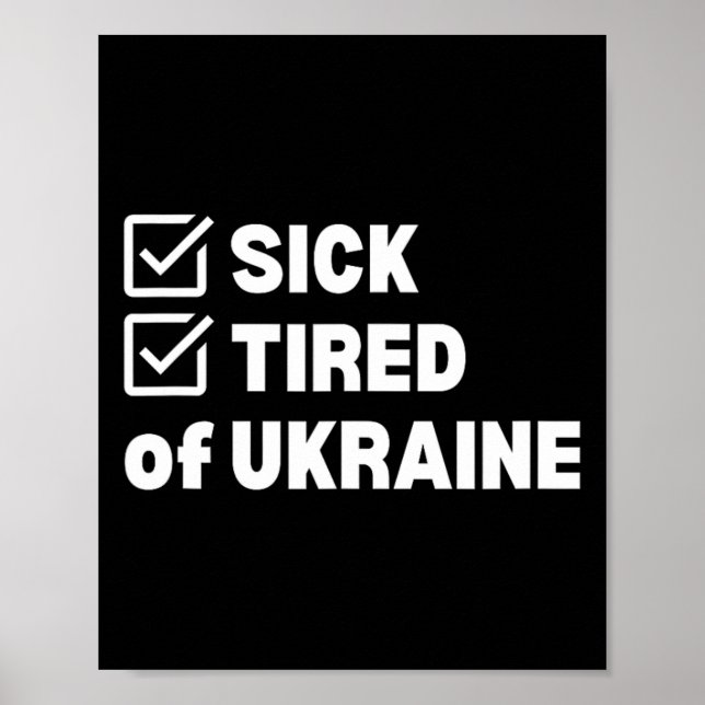 Poster Guerra Cansado e Farto Ucrânia  (Frente)