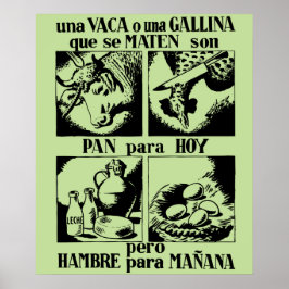 Poster Guerra Civil Rara Propaganda Pecuária