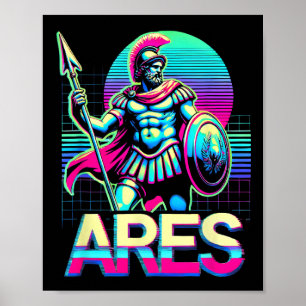 Poster Guerra da Grécia Ares Grécia Guerras Deus Guerreir