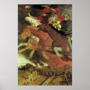 Póster Guerra de Arnold Bocklin, simbolismo venenoso de a