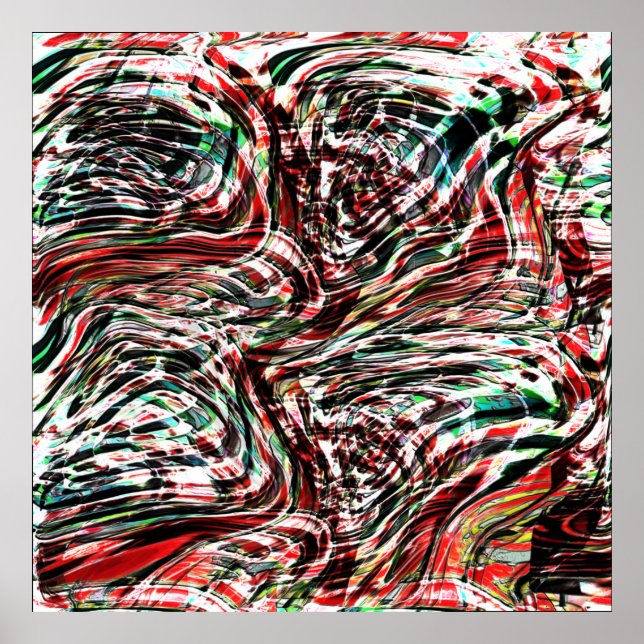 Poster Guerra de fitas vermelhas contra ciano (Frente)