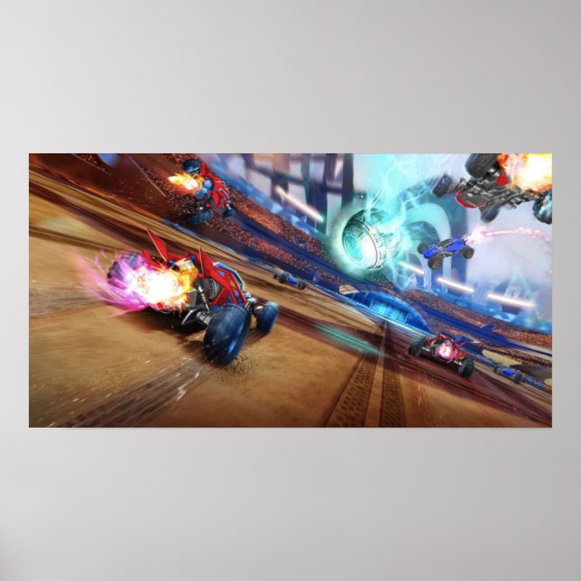 Poster Guerra de futebol da Rocket League Sand Dune (Frente)