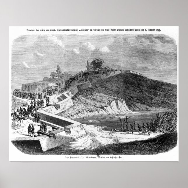Poster Guerra dos Duques, fortificações dinamarquesas (Frente)