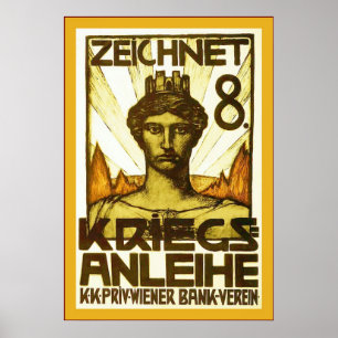 Póster Guerra mundial 1 do vintage do ~ de Zeichnet 8