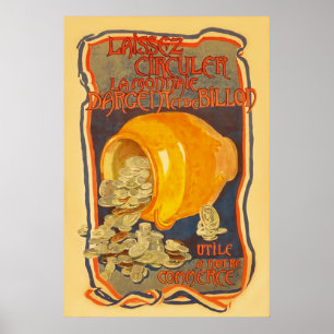 Póster Guerra mundial francesa 1. do vintage