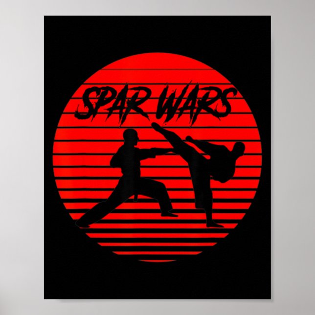 Poster Guerras de Spar Karate Shotokan Artes Marciais (Frente)