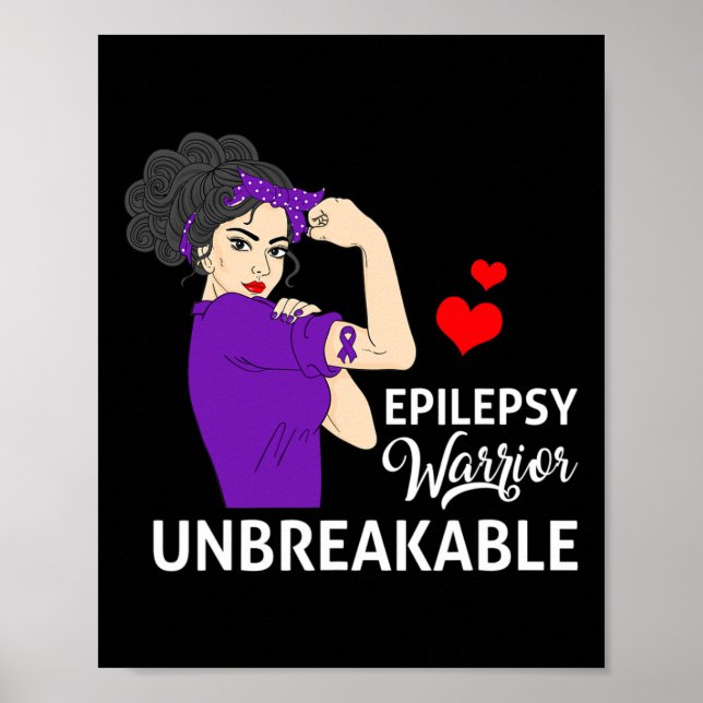 Poster Guerreira da Consciência da Epilepsia (Frente)