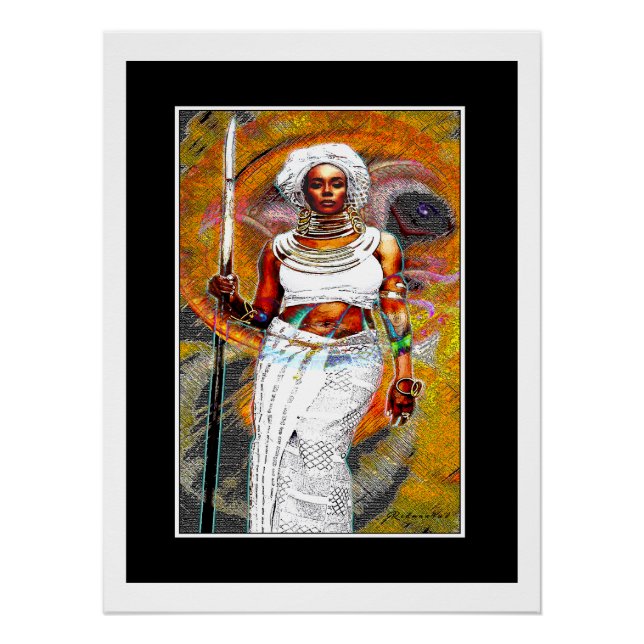 Póster Guerreira Feminina (Frente)