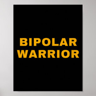 Poster Guerreiro bipolar conscientização saúde mental hum