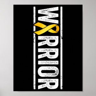 Poster Guerreiro Cancer infantil - Ouro pediátrico preven