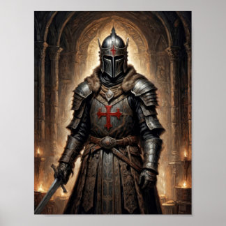 Poster Guerreiro da Cruzada da Fantasia em cripta secreta