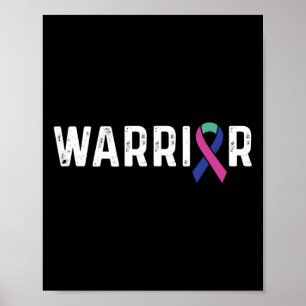 Poster Guerreiro da Fita de Consciência do cancer