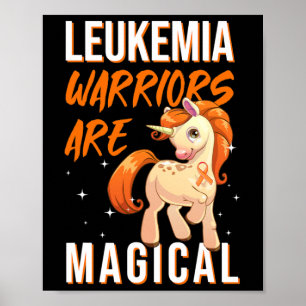 Poster Guerreiro da Leucemia Monge Laranja-Unicórnio