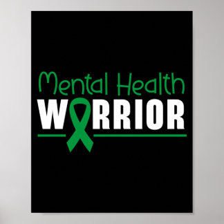Poster Guerreiro da Saúde Mental e Prevenção para Homens