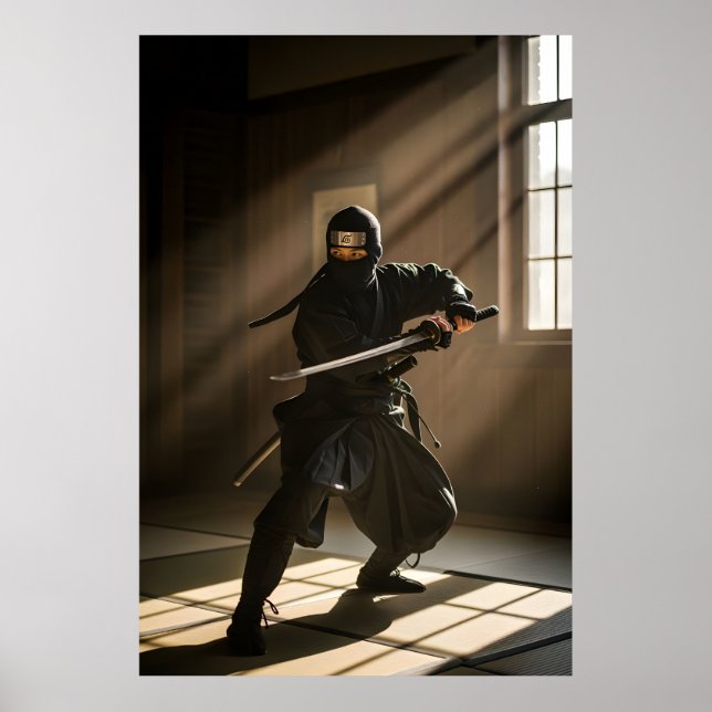 Poster Guerreiro da Sombra Ninja Japonês (Frente)