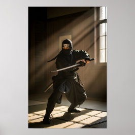 Poster Guerreiro da Sombra Ninja Japonês