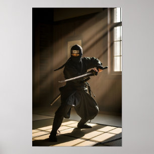 Poster Guerreiro da Sombra Ninja Japonês
