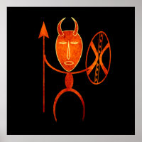 guerreiro da tribo africana