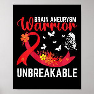 Poster Guerreiro de Aneurisma Cerebral Inquebrantável Cir