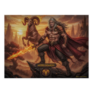 Póster Guerreiro de Áries