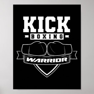 Poster Guerreiro de Kickboxing Kickbox Kickboxer Kick Box