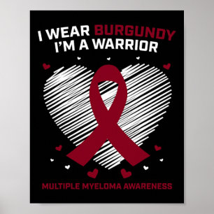 Poster Guerreiro do Câncer de Sangue Conscientização do M