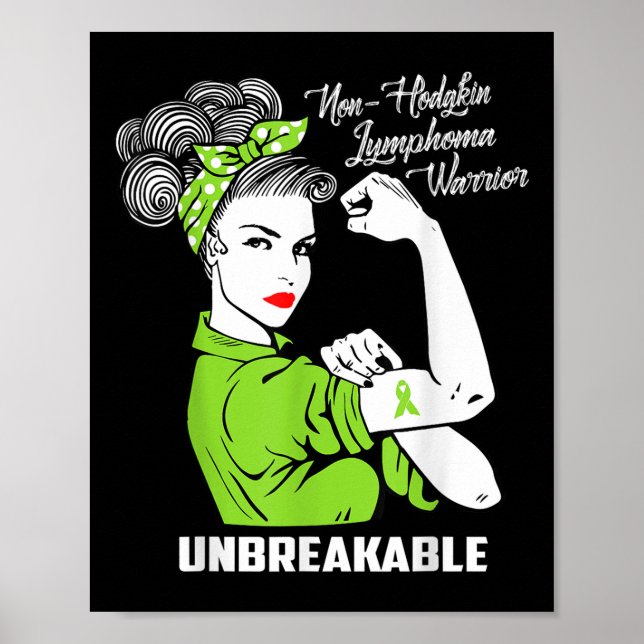 Poster Guerreiro do linfoma não-hostil Conscientização (Frente)